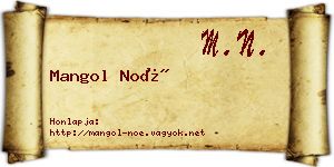 Mangol Noé névjegykártya